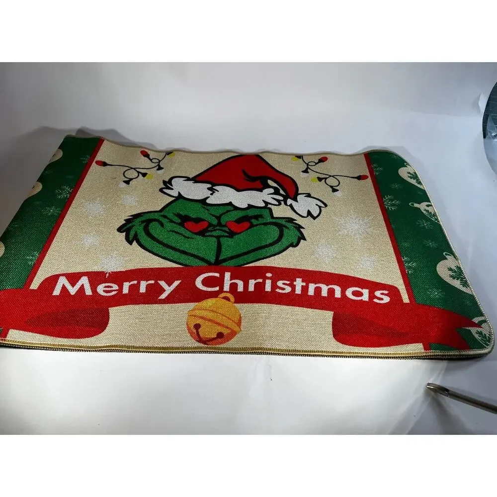 Grinch Christmas Doormat Outdoor Rubber Back 29x17 NEW Holiday Decor